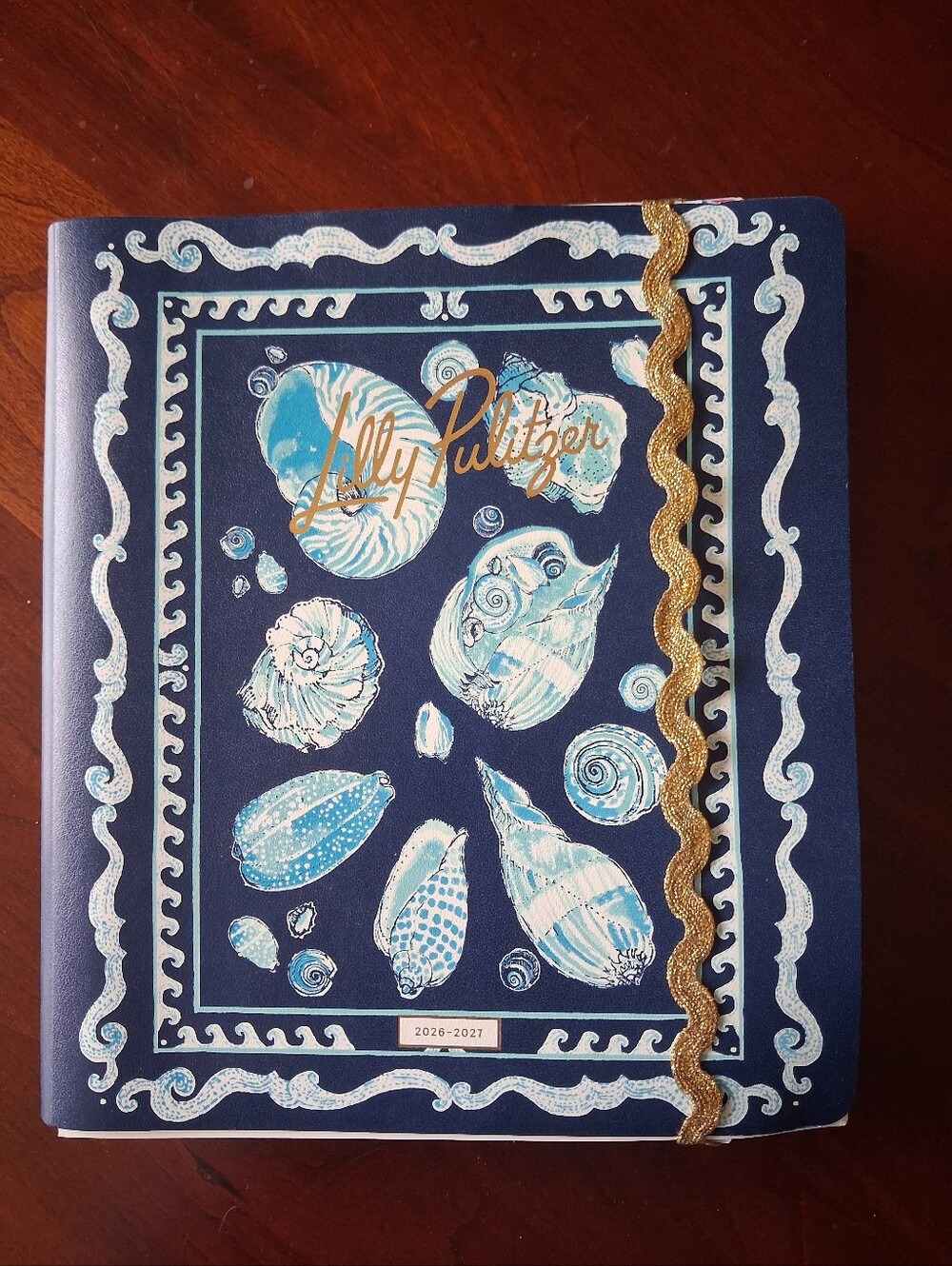 Lilly Pulitzer 17-month Calendar/planner 2026-27 Leatherette Cover Blue NWT